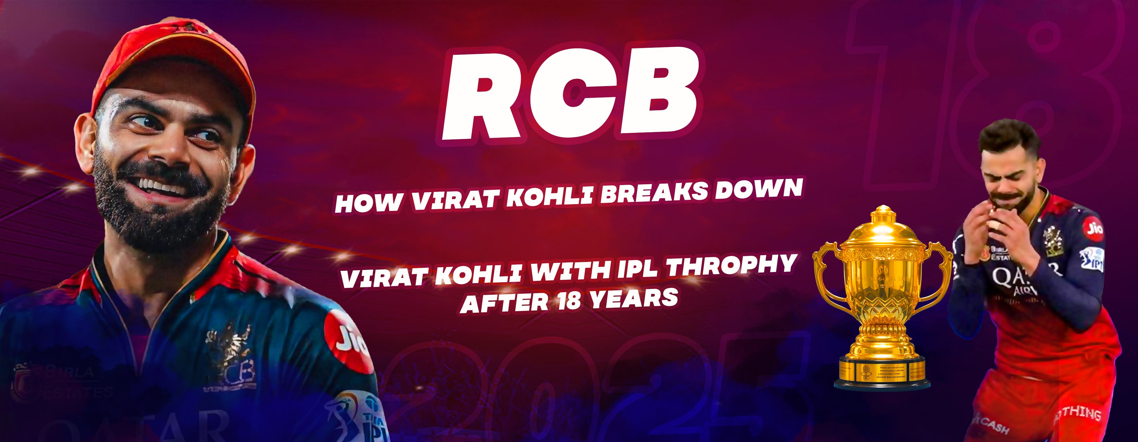 How Virat Kohli Breaks Down: Virat Kohli with IPL Trophy After 18 Years